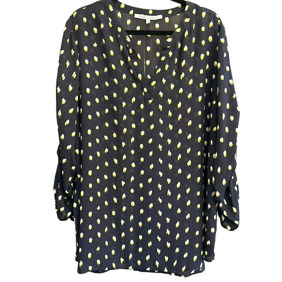 Anthropologie Collective Concepts Women's Black Blouse 3X Plus Size Long Sleeve - Picture 1 of 5